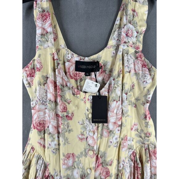 Vanessa Mooney THE ELISABETH ROMPER DRESS YELLOW ROSE Size X-Large - Picture 4 of 8